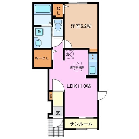 多度駅 徒歩15分 1階の物件間取画像